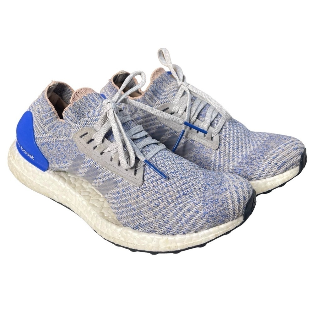 Adidas UltraBoost X Womens 8.5 Grey Two Hi Res Blue Prime Knit Sneakers Shoes